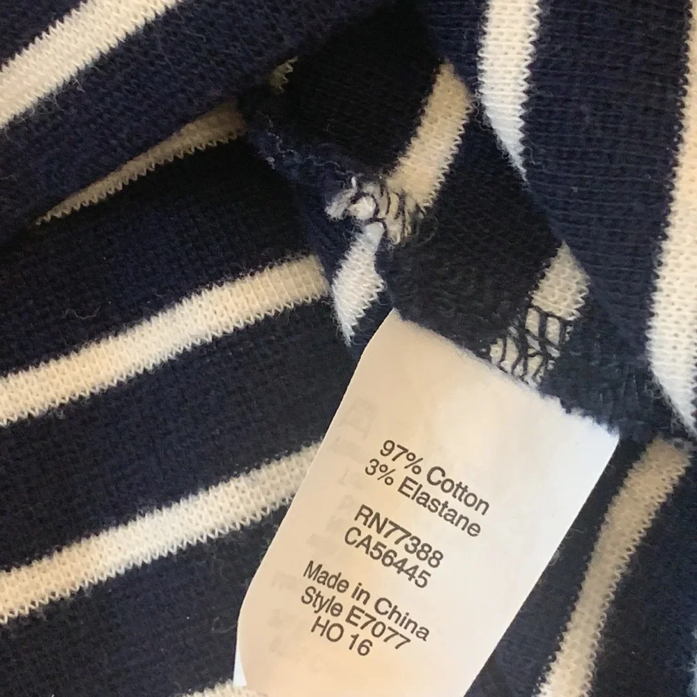 J. Crew Dress Maritime Navy White Striped Cotton Womens Size XS